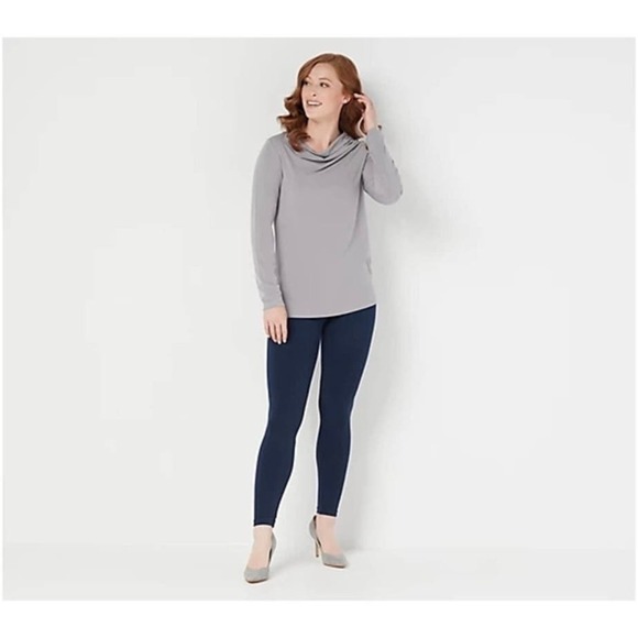 Spanx Look At Me Now Leggings Port Navy NWT XS - Picture 1 of 5